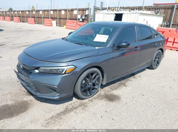 2HGFE2F5XNH560168 2022 HONDA CIVIC Gray Առջևի ձախ երեք քառորդ տեսարան