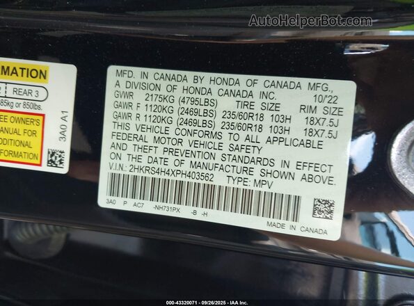 2HKRS4H4XPH403562 2023 HONDA CR-V Dark Blue 