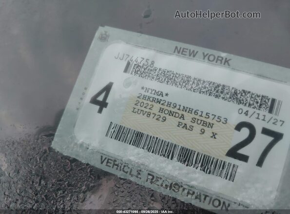 2HKRW2H91NH615753 2022 HONDA CR-V Серый 