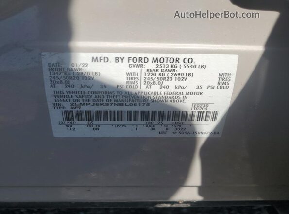 2LMPJ6K97NBL06175 2022 LINCOLN NAUTILUS Beige 