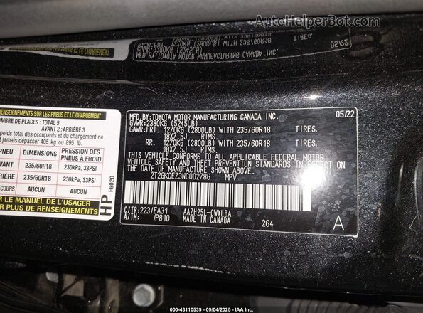 2T2GKCEZ3NC002786 2022 LEXUS NX 350H Black Vista del compartimento del motor