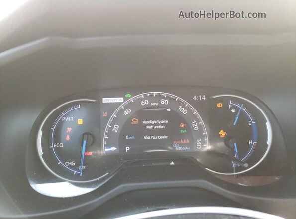 2T3E6RFV2MW027505 2021 TOYOTA RAV4 White Instrument cluster view