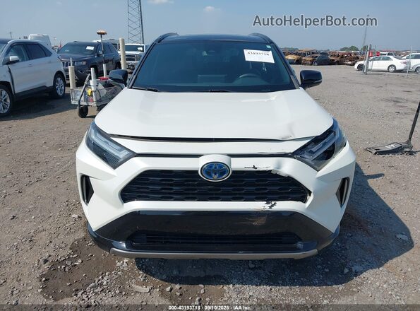 2T3E6RFV4NW031007 2022 TOYOTA RAV4 HYBRID White Instrument cluster view