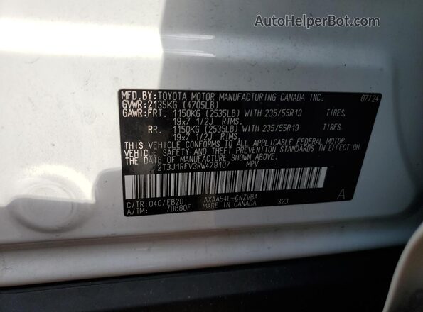 2T3J1RFV3RW478107 2024 TOYOTA RAV4 White 