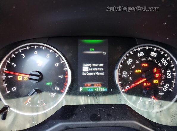 2T3W1RFV0NC212609 2022 TOYOTA LE Серый Вид щитка приборов