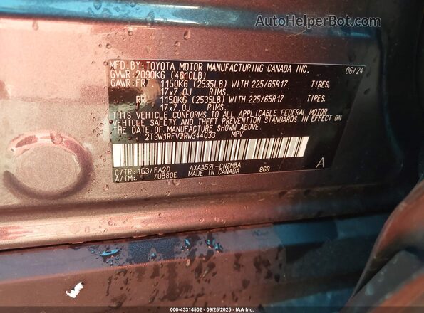 2T3W1RFV2RW344033 2024 TOYOTA LE Silver Вид підкапотного простору