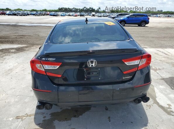 1HGCV1F33KA010090 2019 HONDA ACCORD Black Вид салону спереду