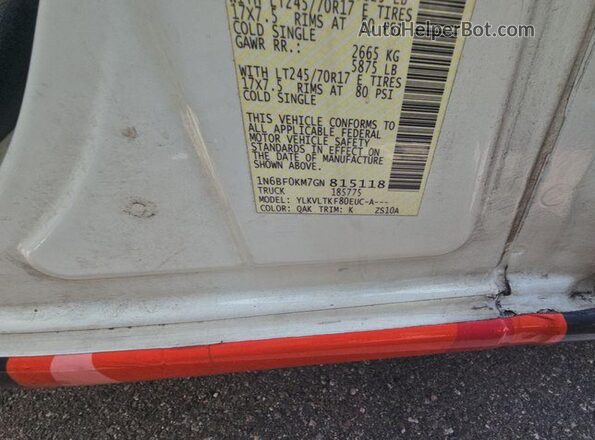 1N6BF0KM7GN815118 2016 NISSAN NV CARGO NV1500 White 