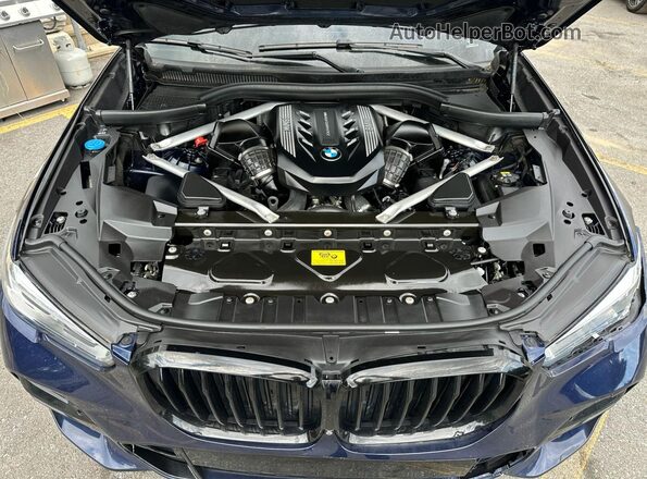 5UXJU4C02M9G78859 2021 BMW X5 Blue Widok z tyłu