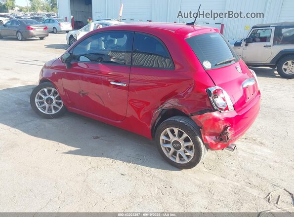 3C3CFFKR1HT586432 2017 FIAT 500 Красный Задняя левая четверть