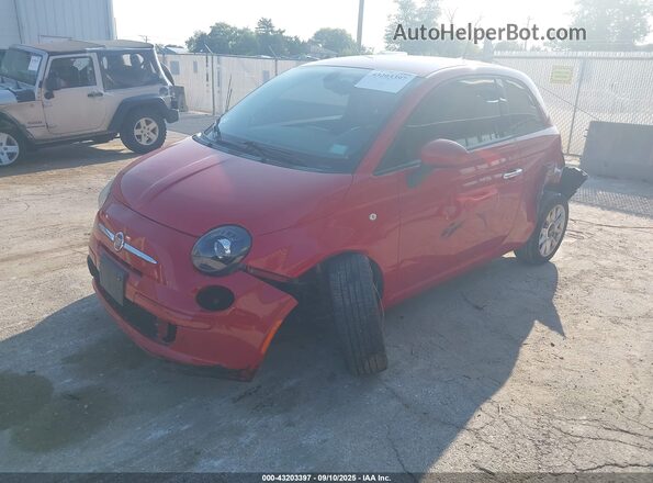 3C3CFFKR1HT586432 2017 FIAT 500 Красный Передняя левая четверть