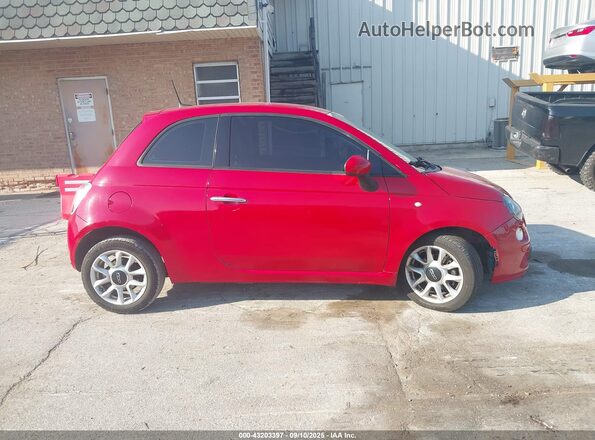 3C3CFFKR1HT586432 2017 FIAT 500 Красный Вид задней части салона