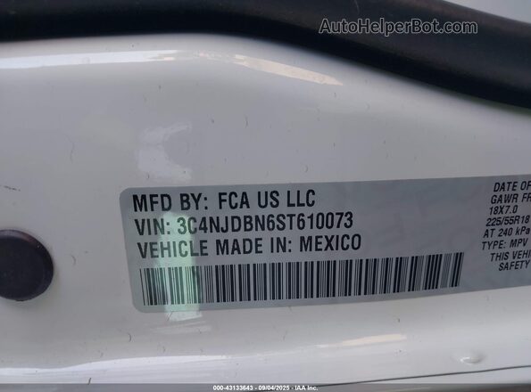 3C4NJDBN6ST610073 2025 JEEP COMPASS White 