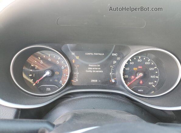 3C4NJDCB2KT653667 2019 JEEP COMPASS White Вид щитка приладів