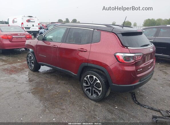 3C4NJDCB5NT110379 2022 JEEP COMPASS Maroon Rear left