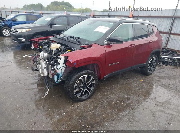 3C4NJDCB5NT110379 2022 JEEP COMPASS Maroon Front left