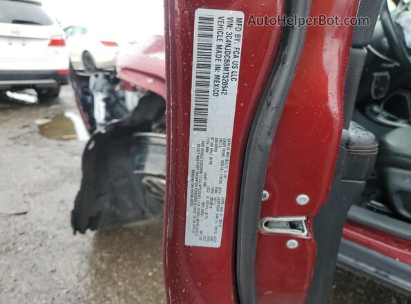3C4NJDCB8MT520642 2021 JEEP COMPASS Бордовый 