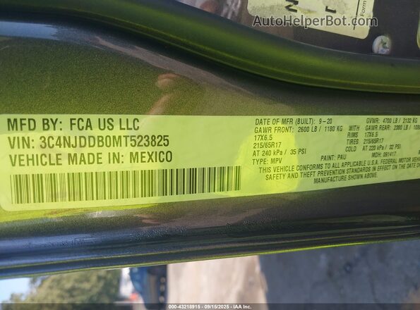 3C4NJDDB0MT523825 2021 JEEP COMPASS Gray Engine compartment view