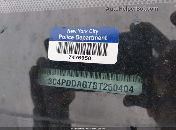 3C4PDDAG7GT250404 2016 DODGE JOURNEY Silver Instrument cluster view