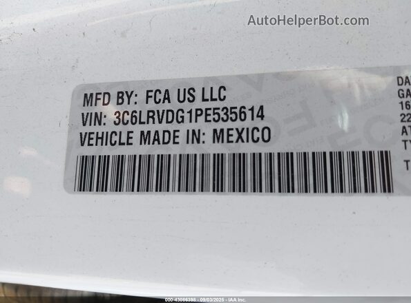 3C6LRVDG1PE535614 2023 RAM PROMASTER 2500 White 