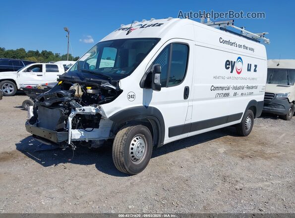 3C6LRVDG8RE136749 2024 RAM PROMASTER 2500 White Առջևի ձախ երեք քառորդ տեսարան