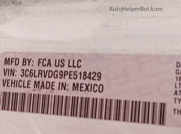 3C6LRVDG9PE518429 2023 RAM PROMASTER 2500 White 