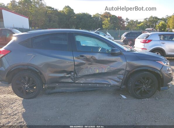 3CZRU6H13MM730431 2021 HONDA HR-V Gray Widok wnętrza z tyłu