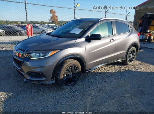 3CZRU6H13MM730431 2021 HONDA HR-V Gray Przód lewy