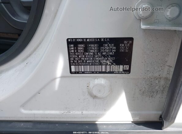 3CZRU6H35LM737882 2020 HONDA HR-V White ძრავის განყოფილების ხედი