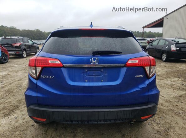 3CZRU6H55KM722041 2019 HONDA HR-V Blue Rear view