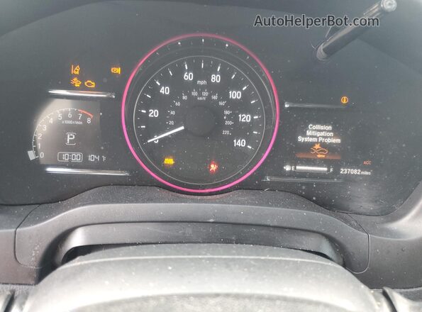 3CZRU6H5XLM708864 2020 HONDA HR-V White ხელსაწყოთა პანელის ხედი