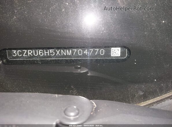 3CZRU6H5XNM704770 2022 HONDA HR-V Black Вид підкапотного простору