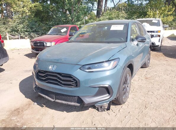 3CZRZ2H55RM730936 2024 HONDA HR-V Teal Առջևի ձախ երեք քառորդ տեսարան