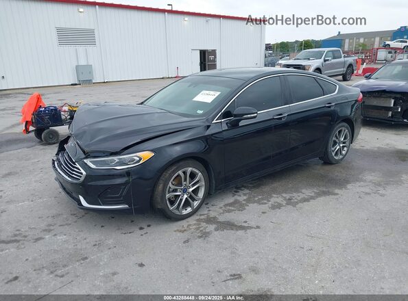 3FA6P0CD7KR256309 2019 FORD FUSION Black Vista tres cuartos delantera izquierda