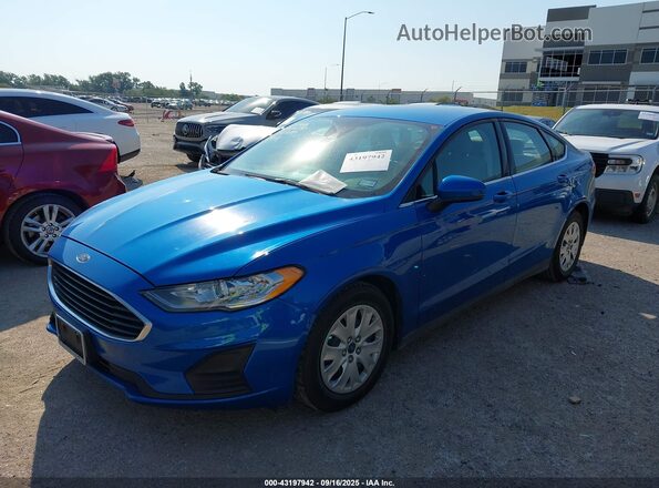 3FA6P0G71LR148001 2020 FORD FUSION Blue წინა მარცხენა ხედი სამი მეოთხედიდან
