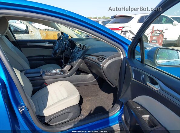 3FA6P0G71LR148001 2020 FORD FUSION Blue წინა სალონის ხედი