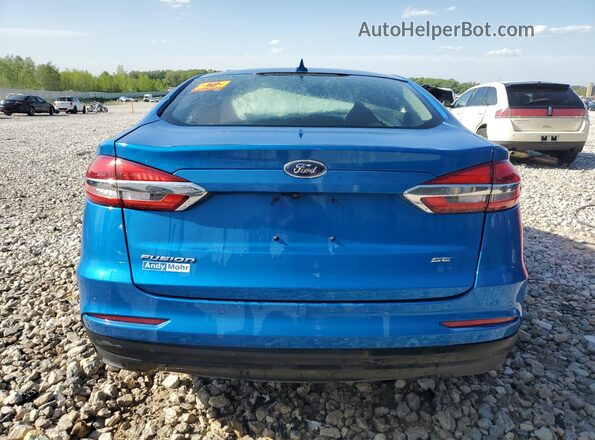 3FA6P0H78KR142192 2019 FORD FUSION Blue უკანა ხედი