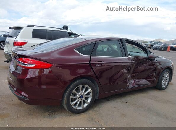 3FA6P0H79HR178952 2017 FORD FUSION Dark Brown Rear interior view