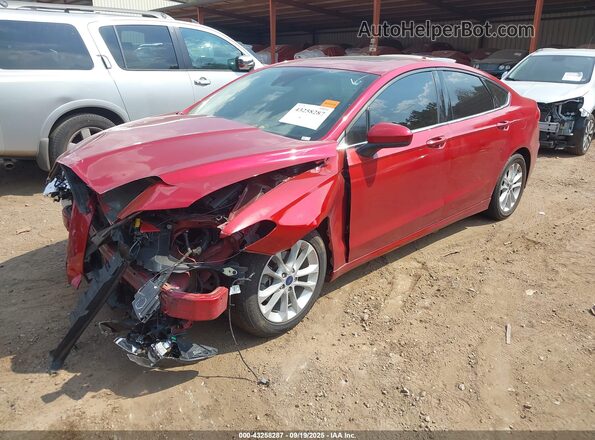 3FA6P0HDXLR197377 2020 FORD FUSION Red წინა მარცხენა ხედი სამი მეოთხედიდან