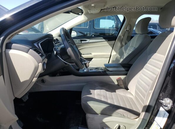 3FA6P0LU3KR210475 2019 FORD FUSION Black Front interior view