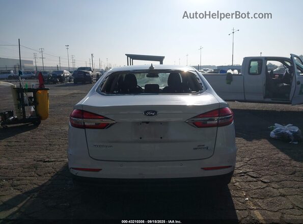 3FA6P0LU7KR220751 2019 FORD FUSION HYBRID White 