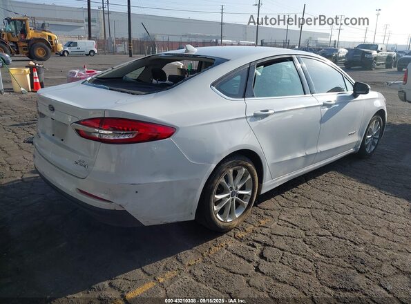 3FA6P0LU7KR220751 2019 FORD FUSION HYBRID White Rear right