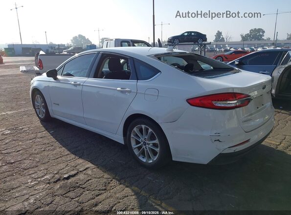 3FA6P0LU7KR220751 2019 FORD FUSION HYBRID White Rear left