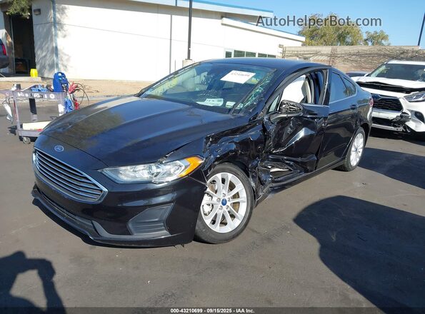 3FA6P0LU7LR218418 2020 FORD FUSION Black Առջևի ձախ երեք քառորդ տեսարան