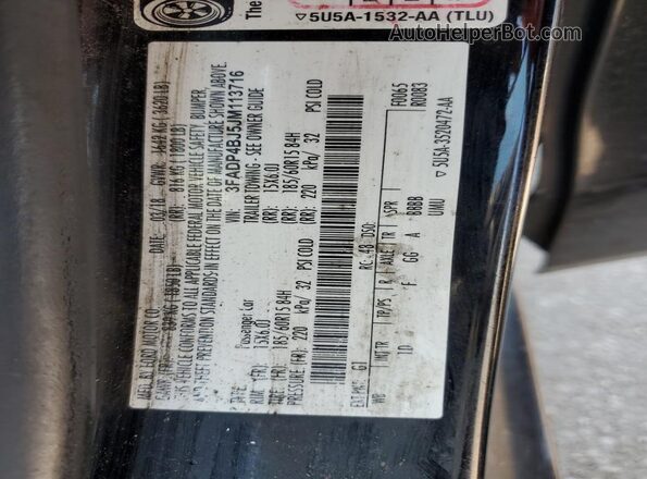 3FADP4BJ5JM113716 2018 FORD FIESTA Black 