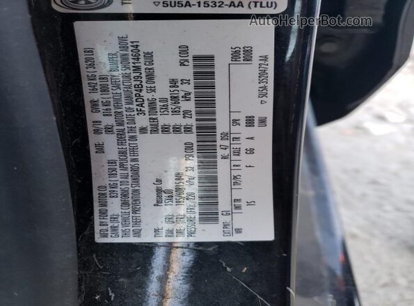 3FADP4BJ9JM146041 2018 FORD FIESTA Black 
