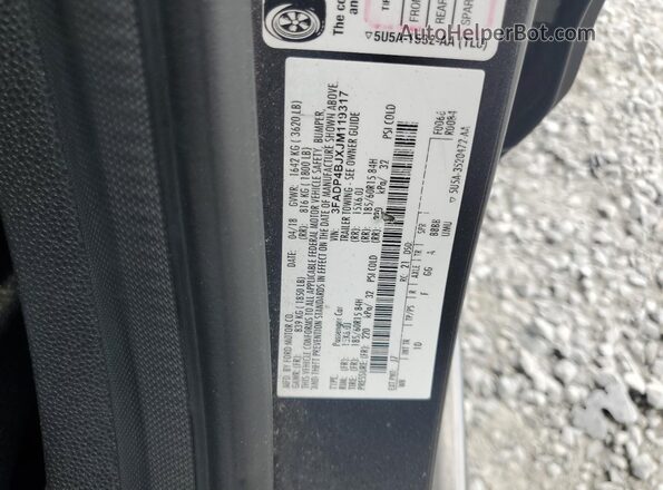 3FADP4BJXJM119317 2018 FORD FIESTA Серый 