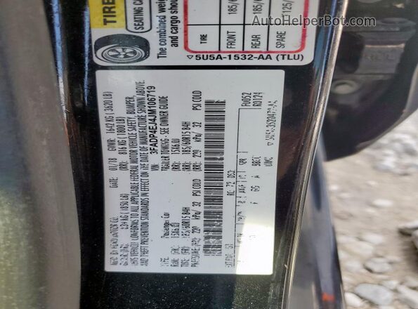 3FADP4EJ4JM106719 2018 FORD FIESTA Черный 