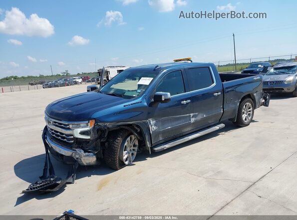 3GCUDGEL7NG524508 2022 CHEVROLET SILVERADO Синий Передняя левая четверть