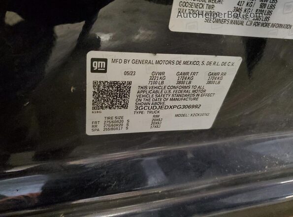 3GCUDJEDXPG306992 2023 CHEVROLET 1500 Угольный Вид подкапотного пространства